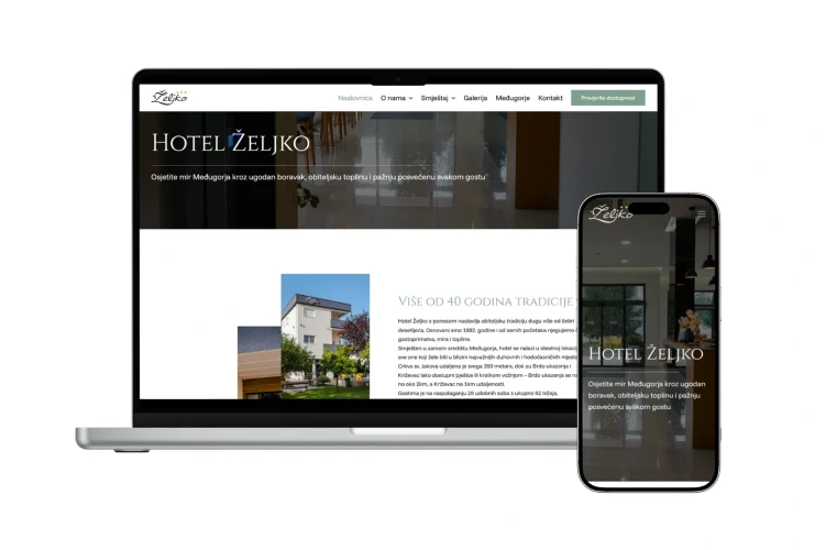 Hotel Željko Međugorje – izrada web stranice